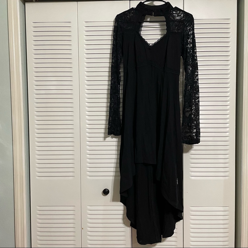 Tripp NYC Black High Low Lace Dress